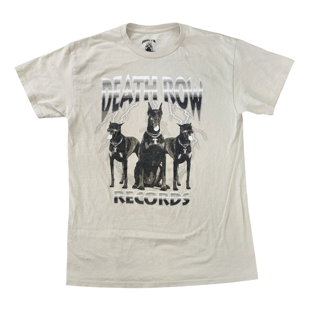 Death Row Records Doberman Pinscher T Shirt Large Urban Hip Hop Y2K Snoop Dr Dre
